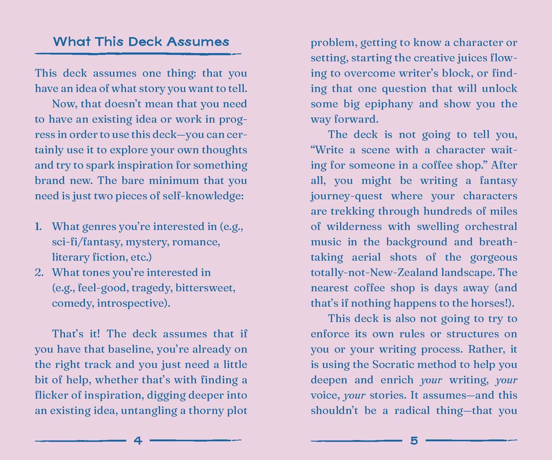 Beispielinhalt (Bild) The Writer's Oracle Deck & Guidebook