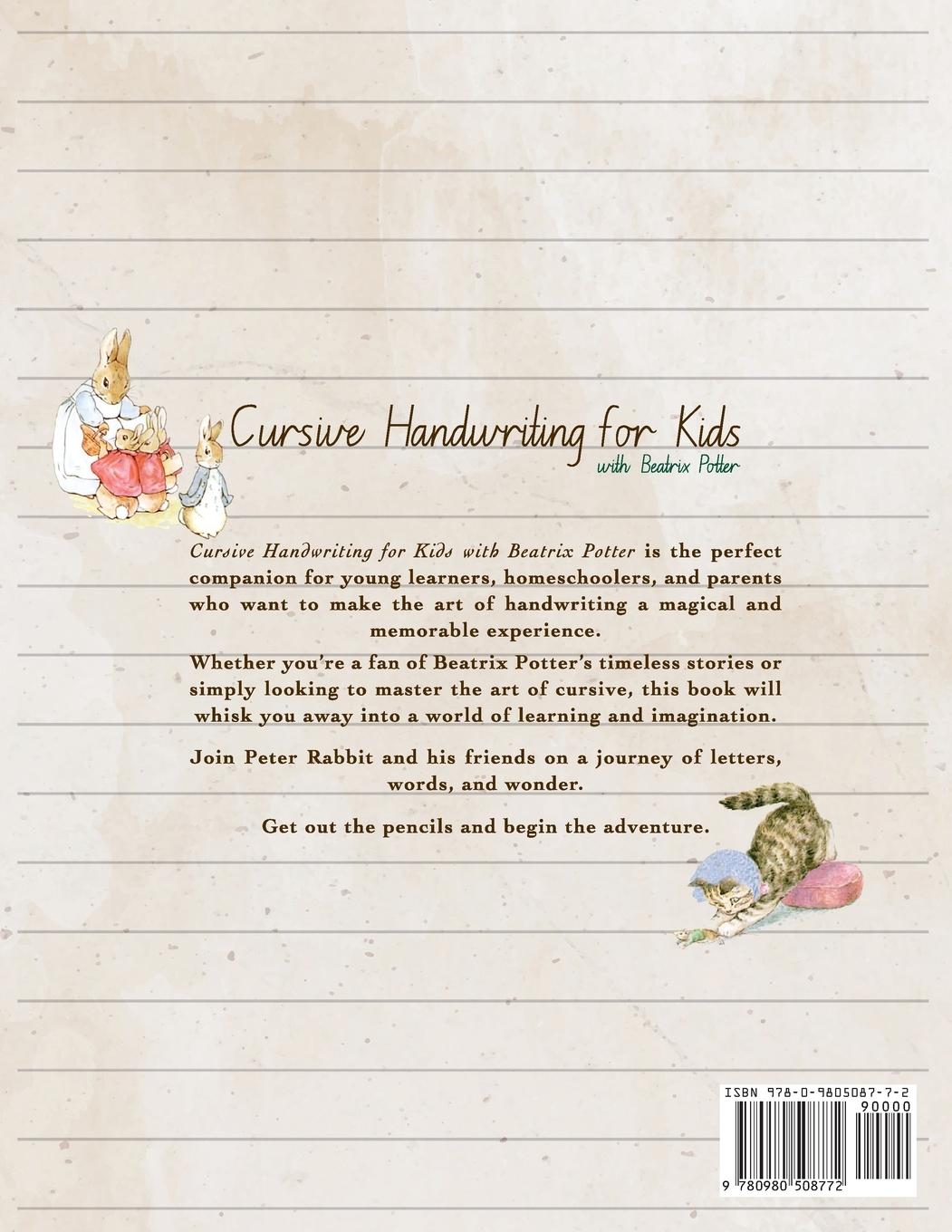 Rückseitencover Cursive Handwriting for Kids with Beatrix Potter