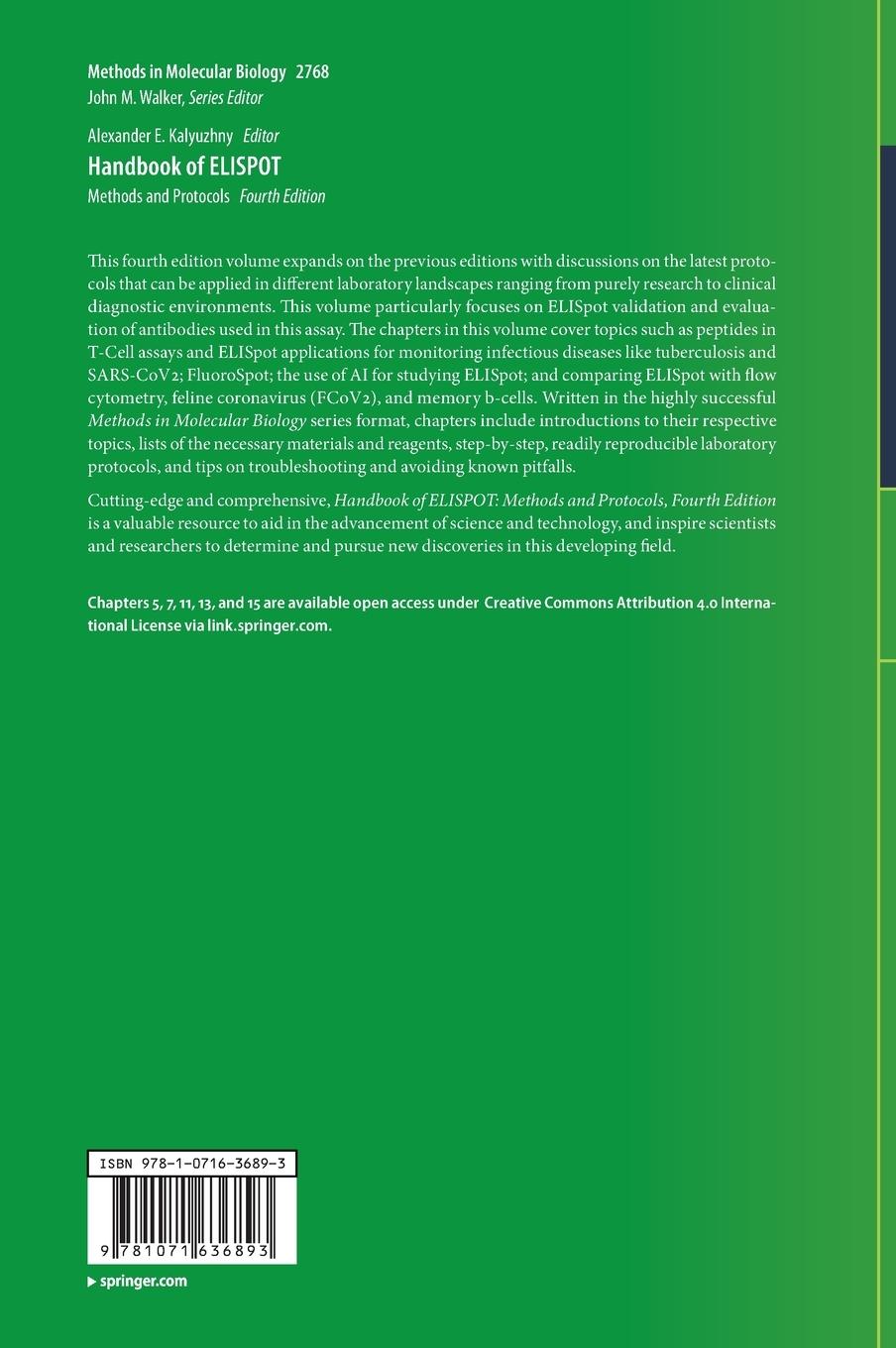 Rückseitencover Handbook of ELISPOT