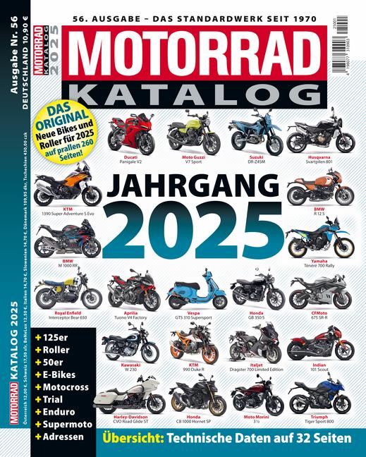 Vorderes Coverbild Motorrad-Katalog 2025