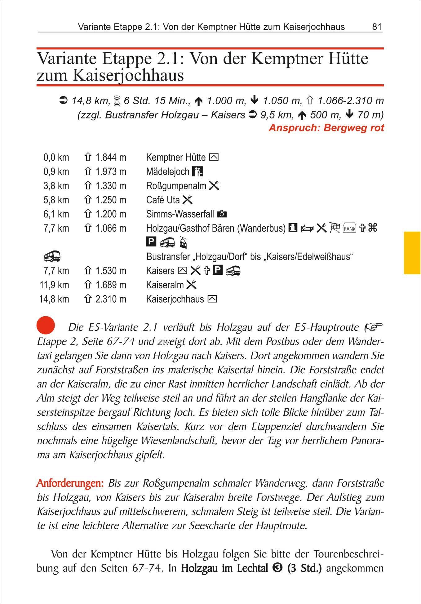 Beispielinhalt (Bild) E5 Oberstdorf - Meran/Bozen