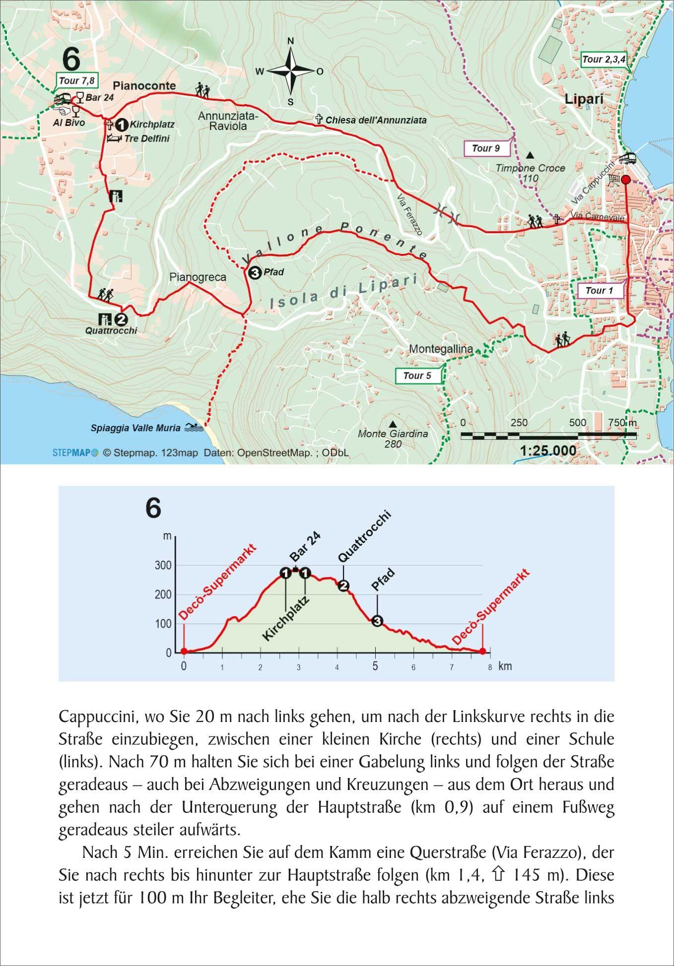 Beispielinhalt (Bild) Liparische Inseln 22 Touren zwischen Vulkanen und Küsten