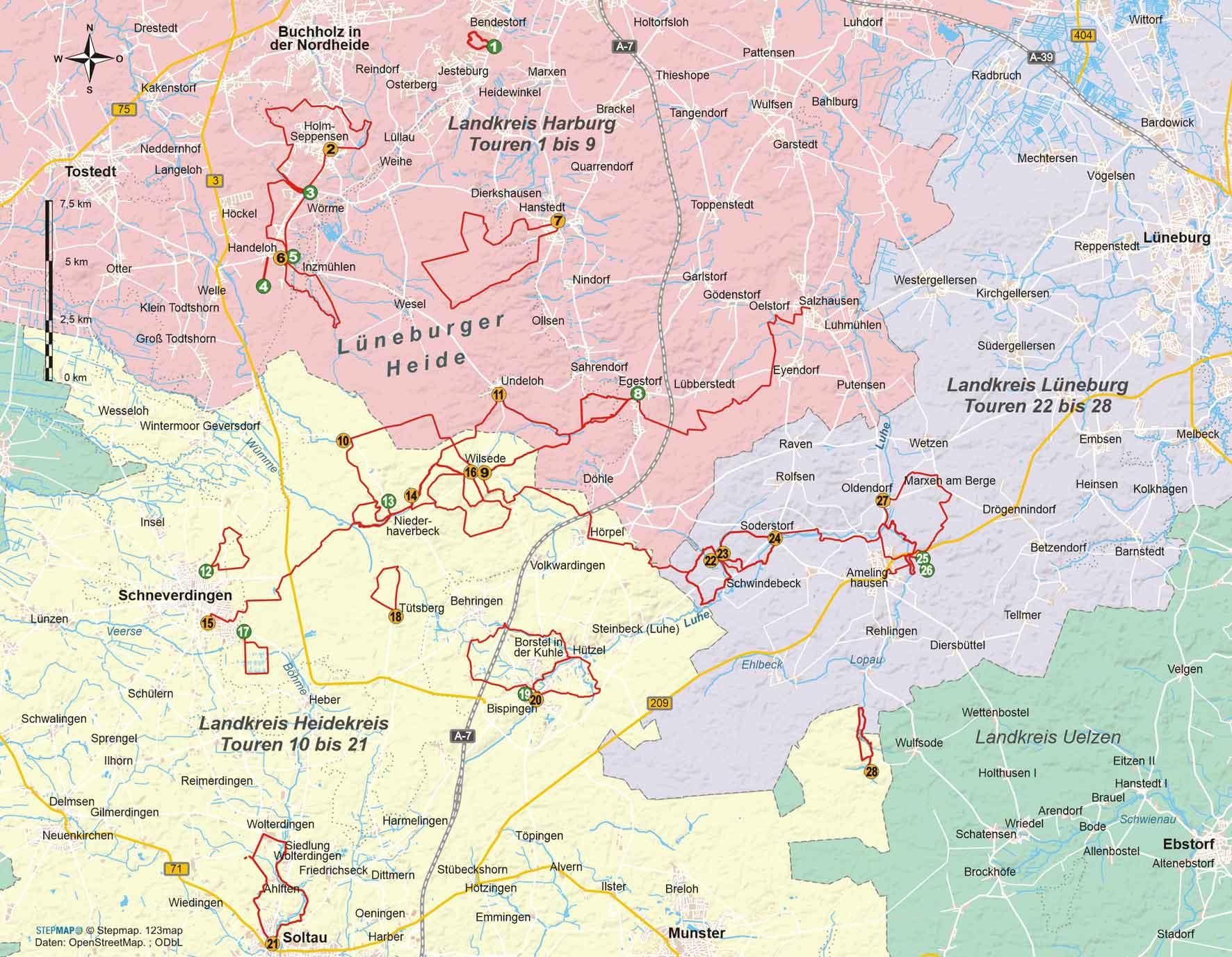 Beispielinhalt (Bild) Lüneburger Heide 28 Wanderungen in der alten Kulturlandschaft