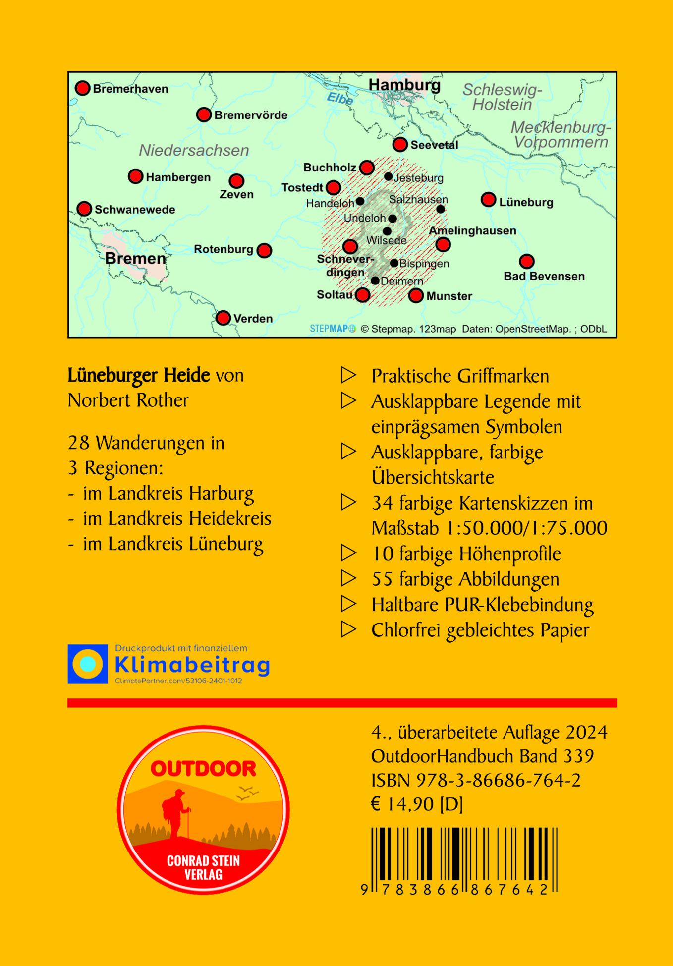 Rückseitencover Lüneburger Heide 28 Wanderungen in der alten Kulturlandschaft