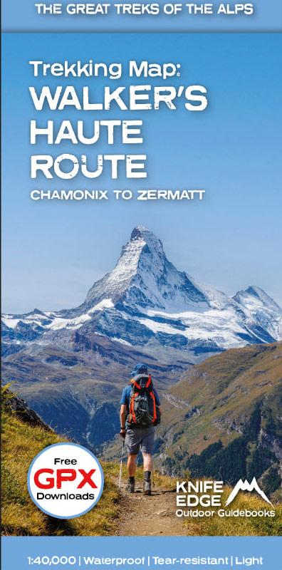 Vorderes Coverbild Trekking Map: Walker's Haute Route: Chamonix to Zermatt