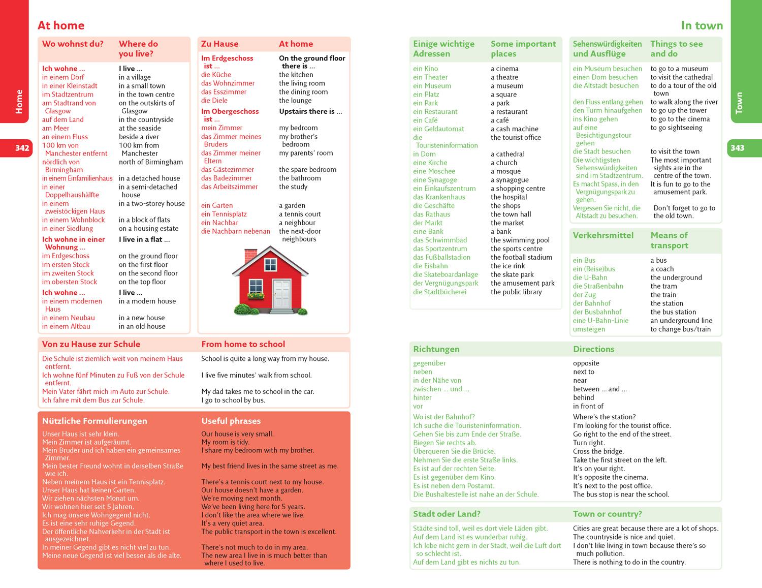 Beispielinhalt (Bild) Easy Learning German Dictionary