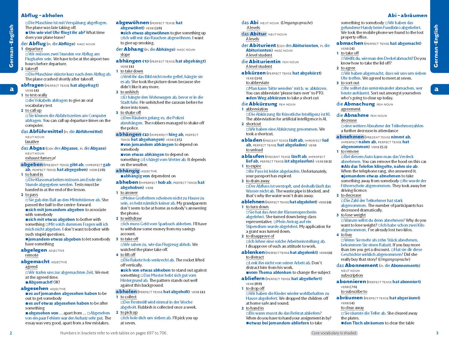 Beispielinhalt (Bild) Easy Learning German Dictionary