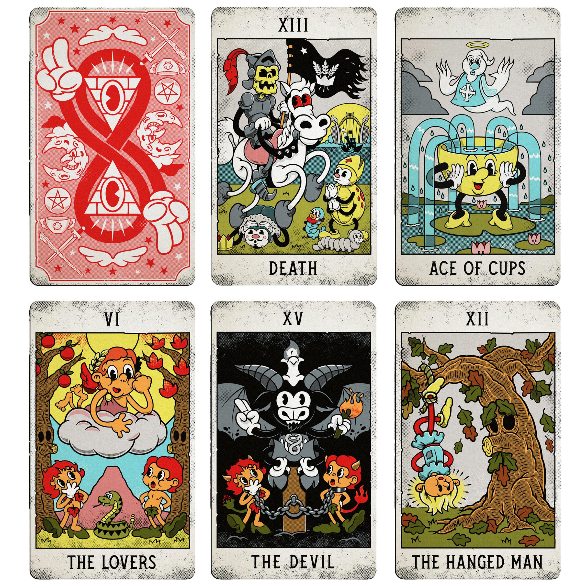 Beispielinhalt (Bild) Mystical Medleys: A Vintage Cartoon Tarot