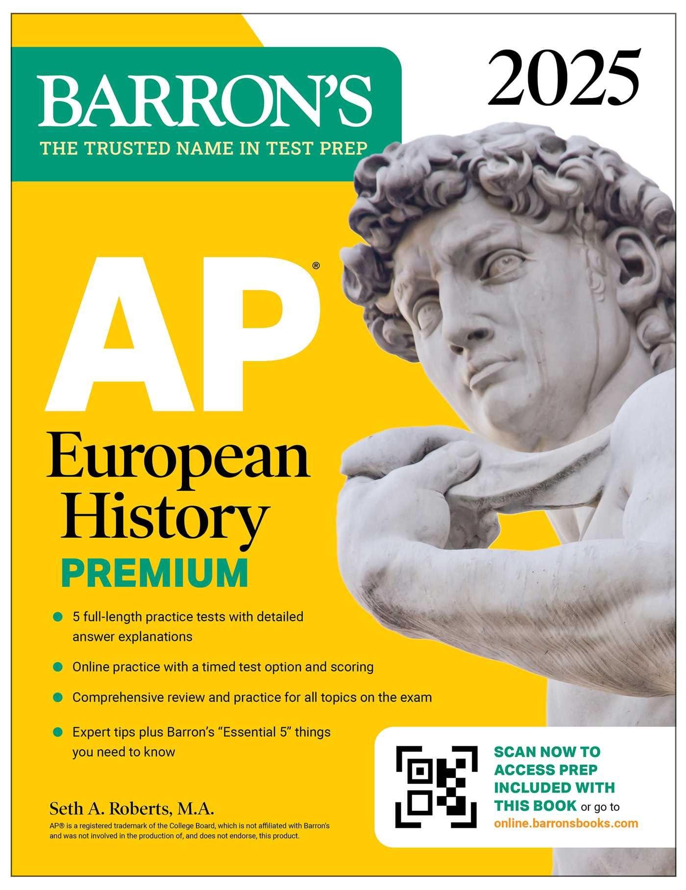Vorderes Coverbild AP European History Premium, 2025: Prep Book with 5 Practice Tests + Comprehensive Review + Online Practice