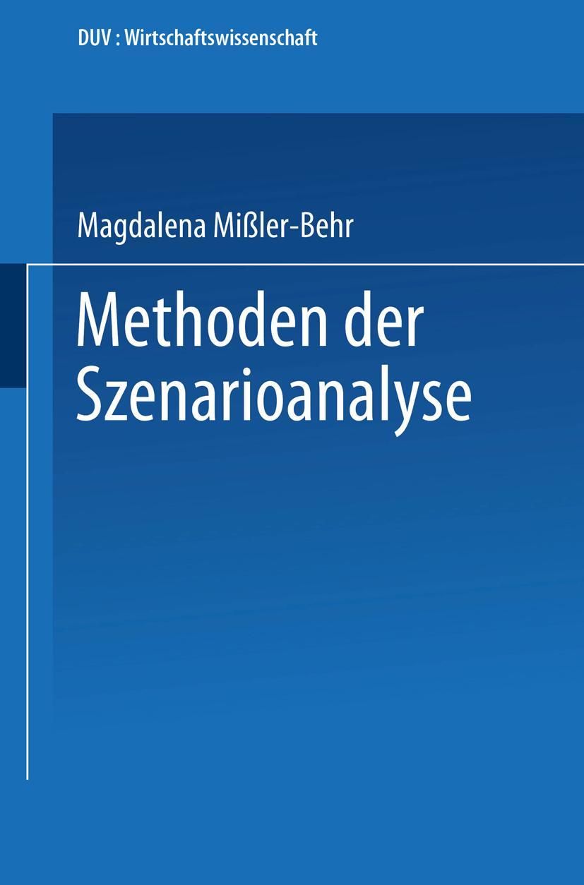 Vorderes Coverbild Methoden der Szenarioanalyse