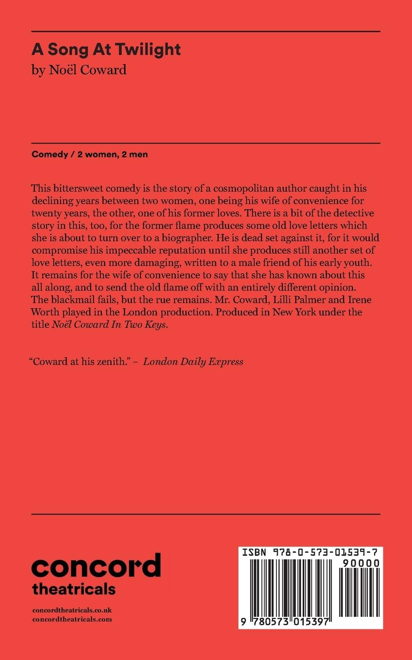 Rückseitencover A Song At Twilight