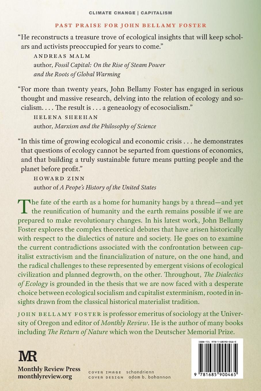 Rückseitencover The Dialectics of Ecology