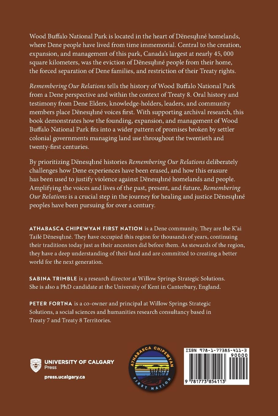 Rückseitencover Remembering Our Relations