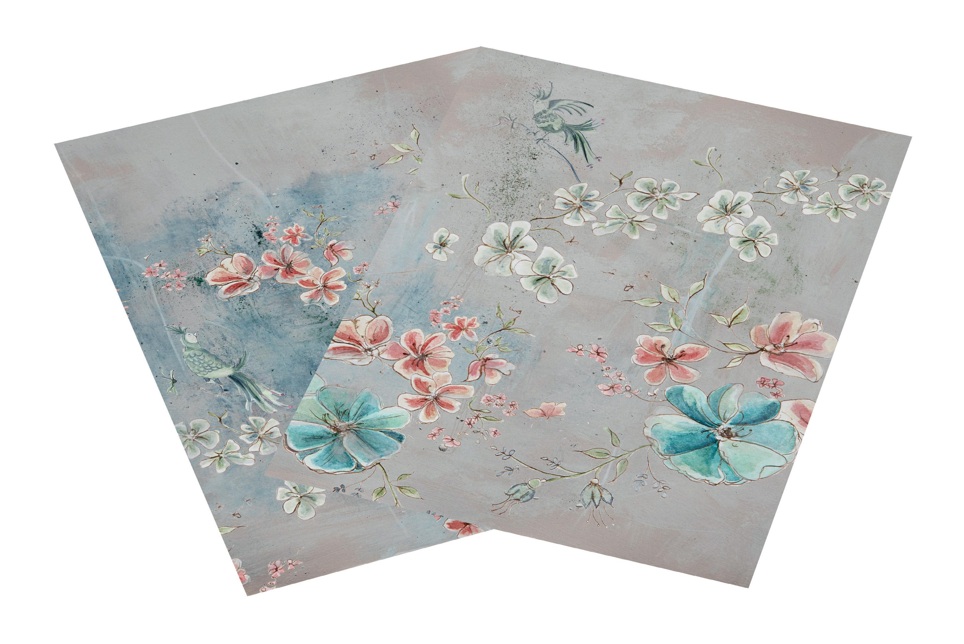 Beispielinhalt (Bild) Flowers & Birds Blossom Wallet Notecards