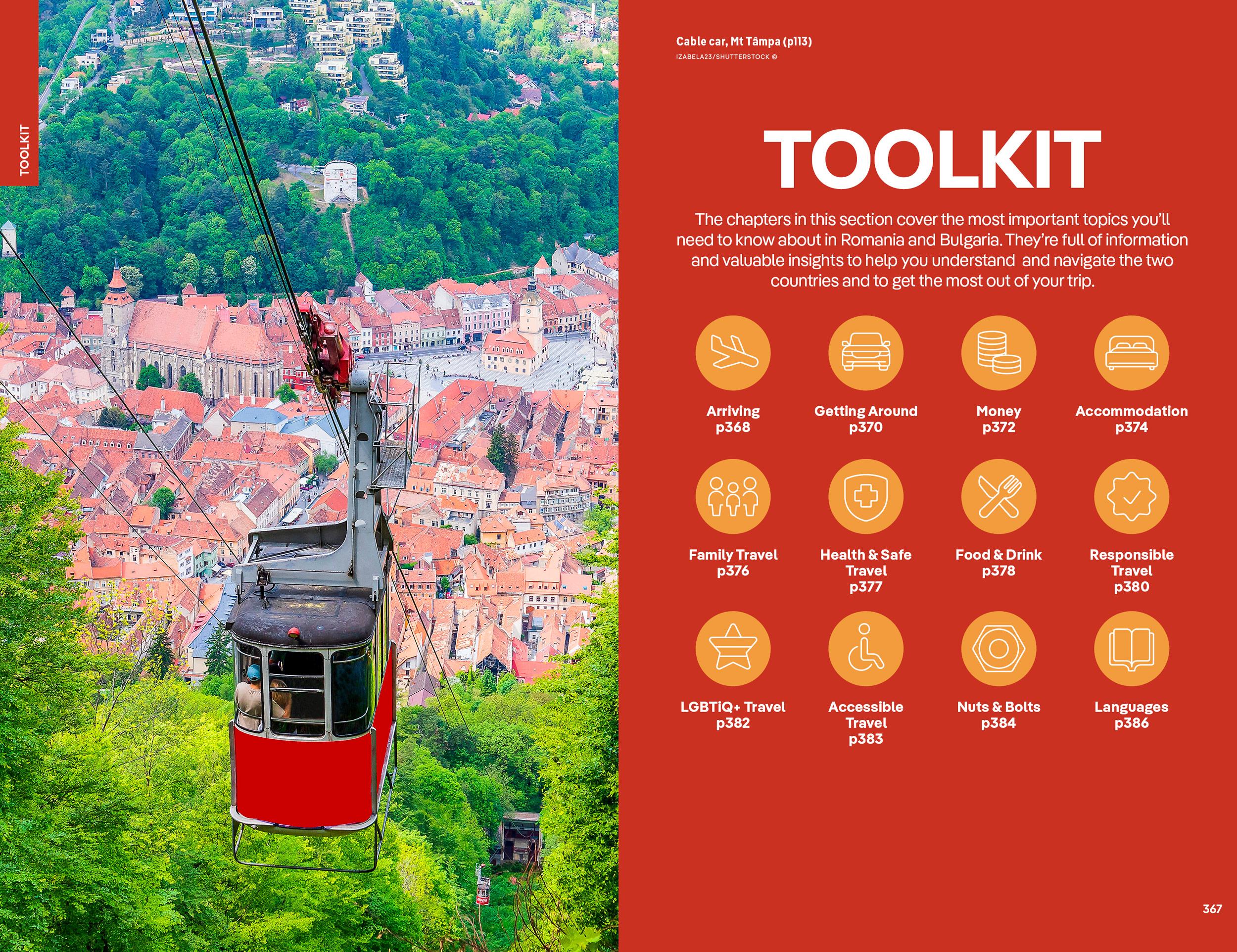 Beispielinhalt (Bild) Lonely Planet Romania & Bulgaria