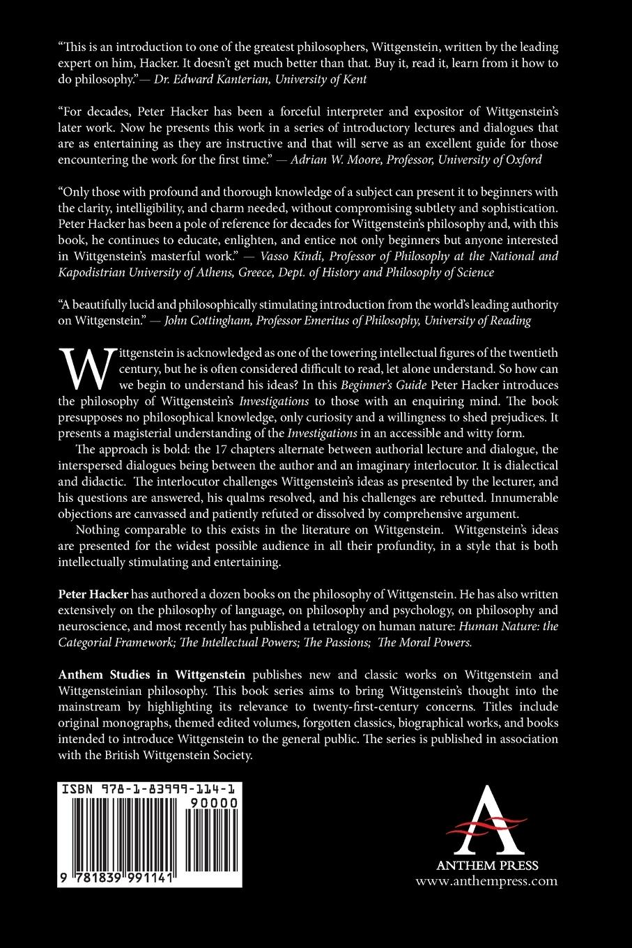 Rückseitencover A Beginner's Guide to the Later Philosophy of Wittgenstein