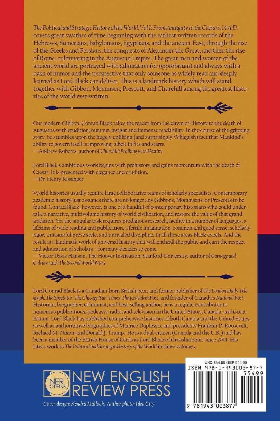 Rückseitencover The Political and Strategic History of the World, Vol I