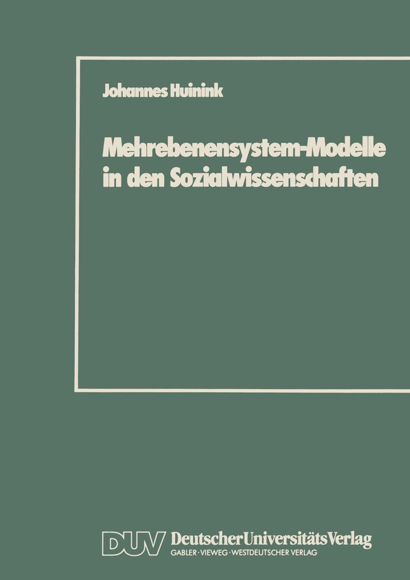 Vorderes Coverbild Mehrebenensystem-Modelle in den Sozialwissenschaften