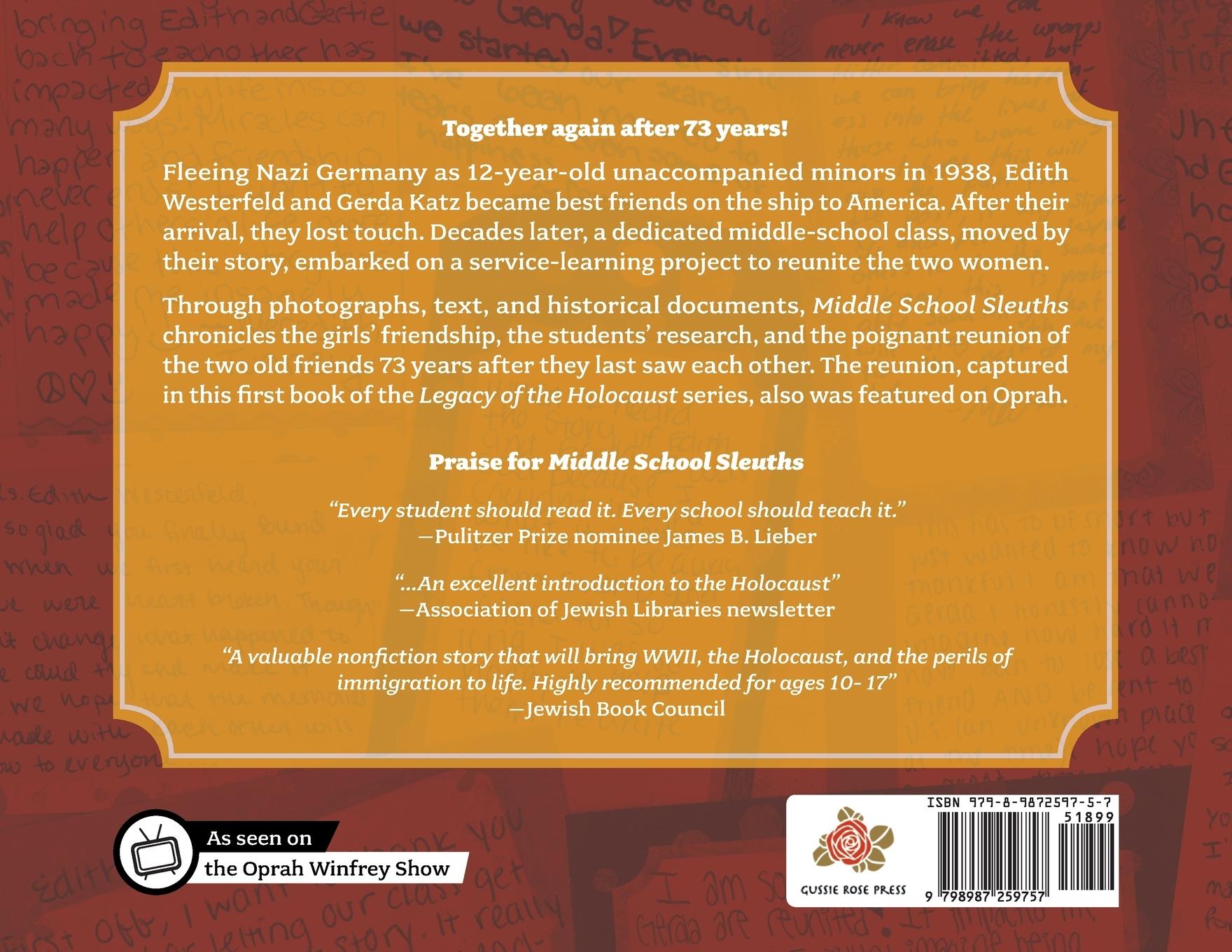 Rückseitencover Middle School Sleuths