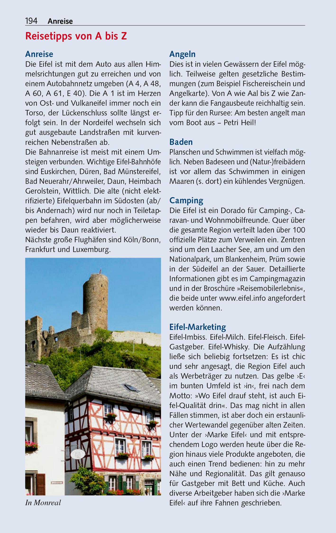 Beispielinhalt (Bild) TRESCHER Reiseführer Eifel