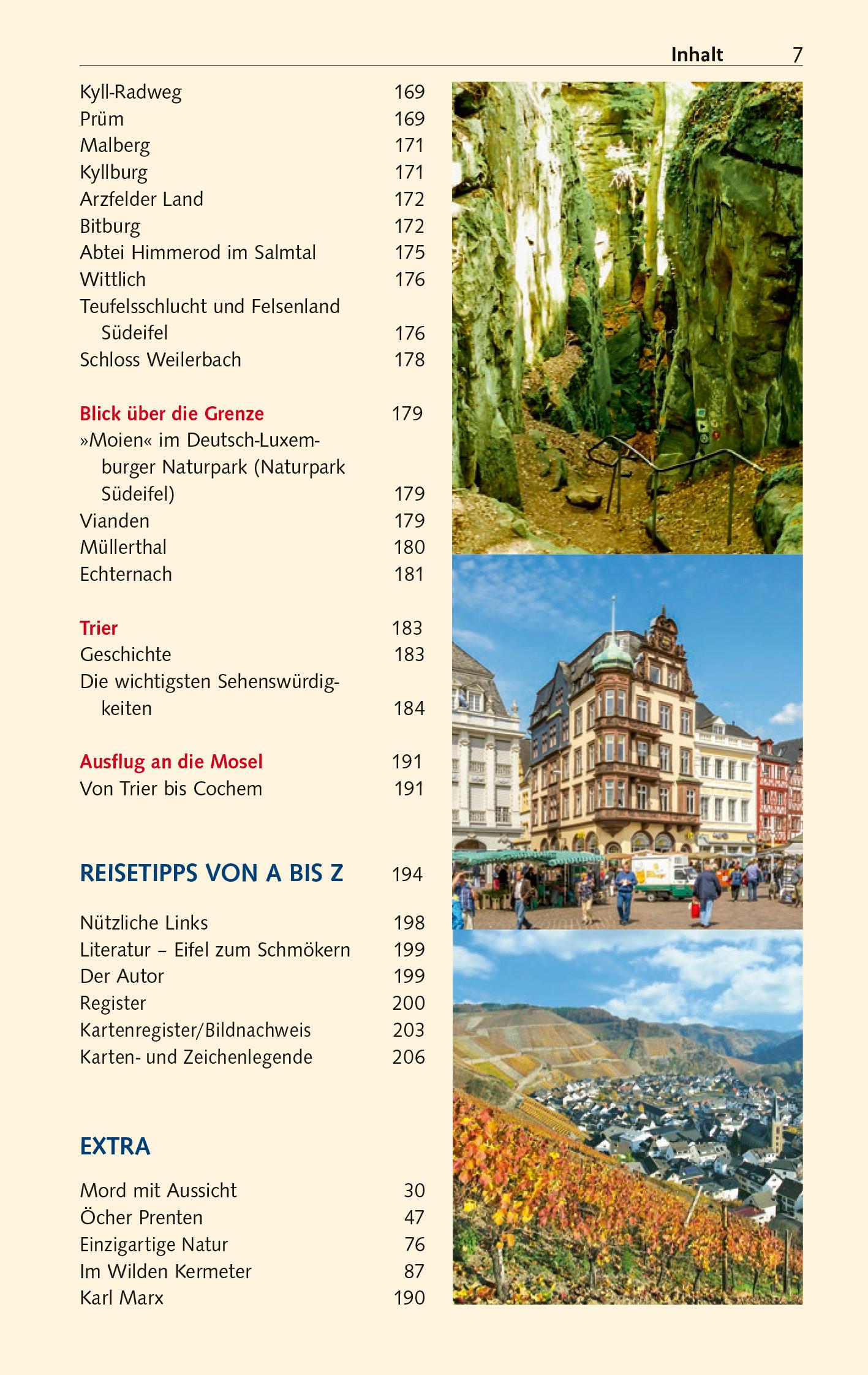 Beispielinhalt (Bild) TRESCHER Reiseführer Eifel