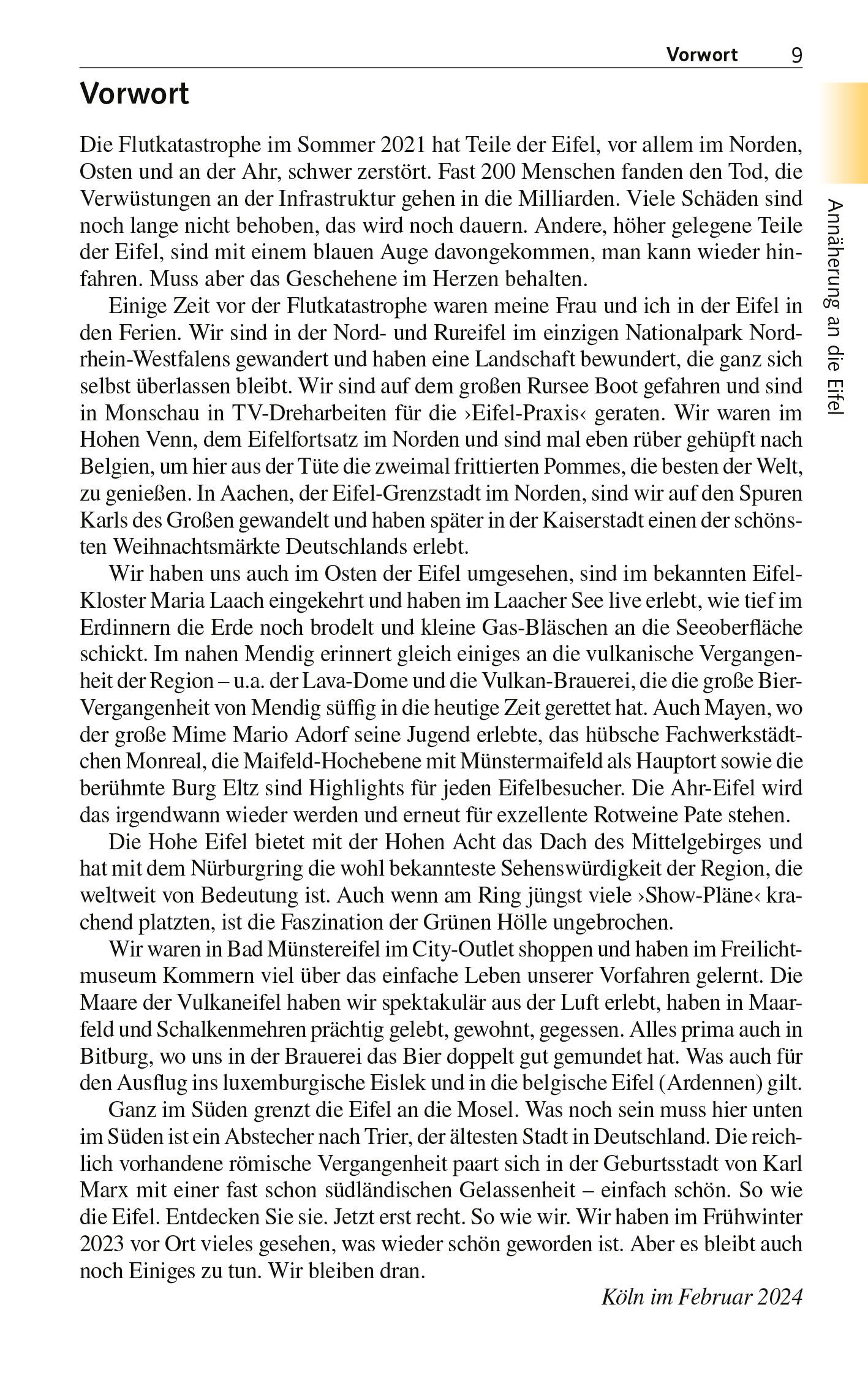 Beispielinhalt (Bild) TRESCHER Reiseführer Eifel