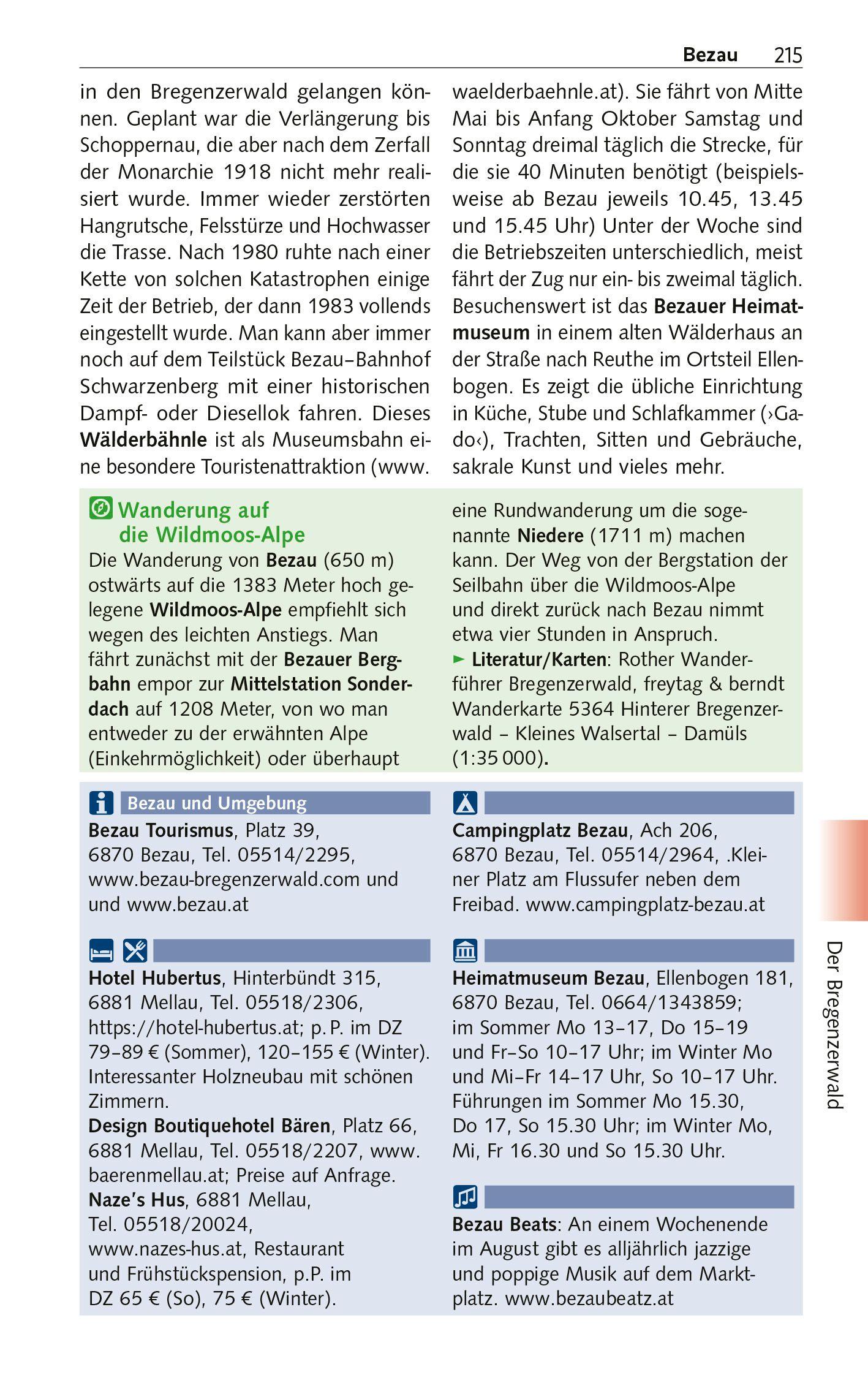 Beispielinhalt (Bild) TRESCHER Reiseführer Vorarlberg