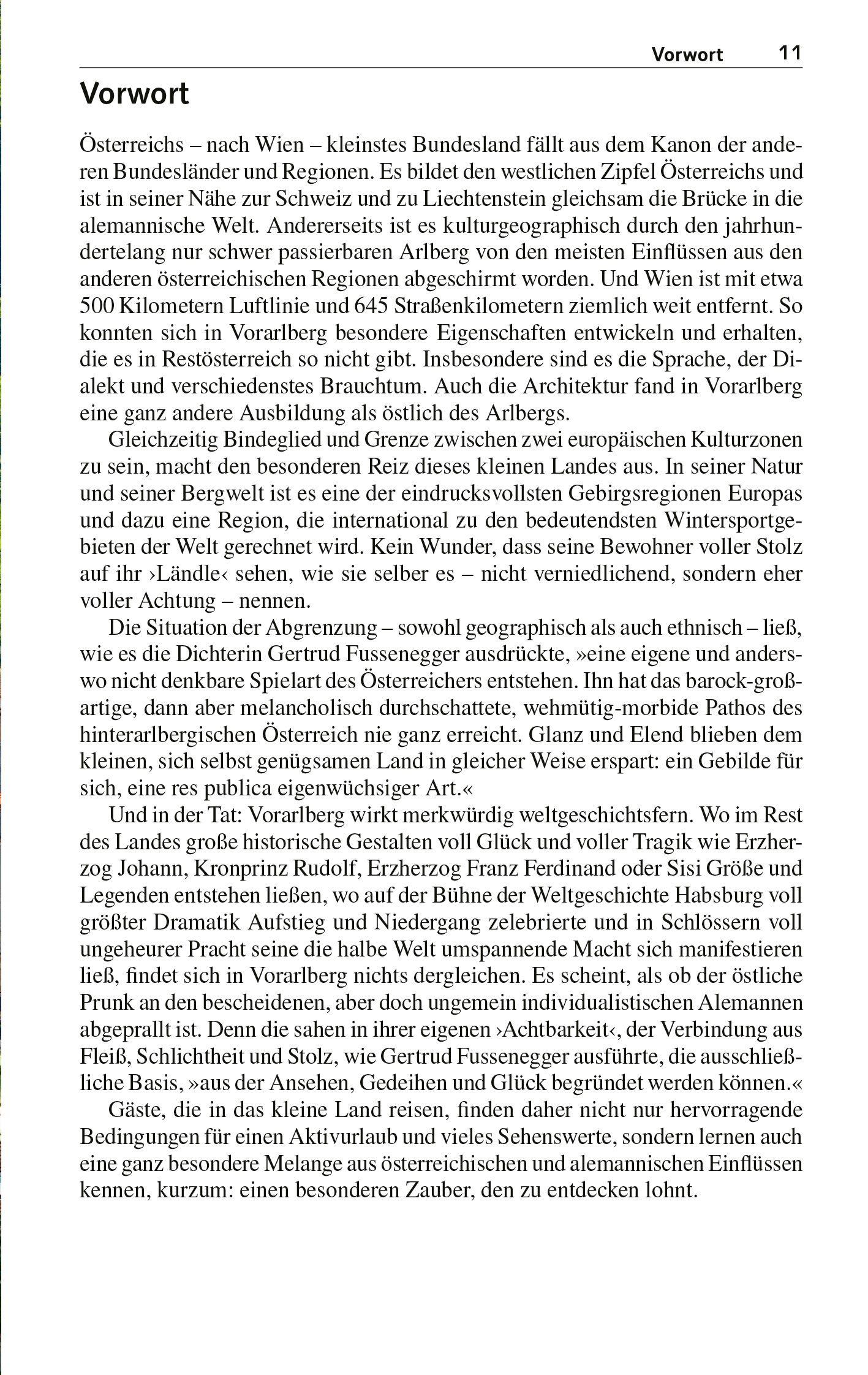 Beispielinhalt (Bild) TRESCHER Reiseführer Vorarlberg