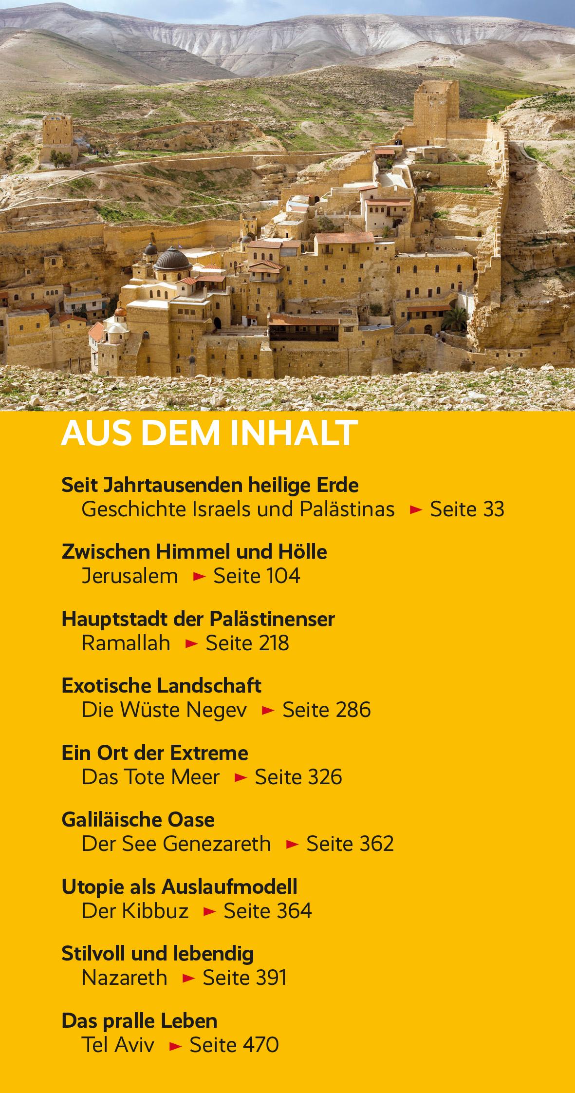 Beispielinhalt (Bild) TRESCHER Reiseführer Israel und Palästina