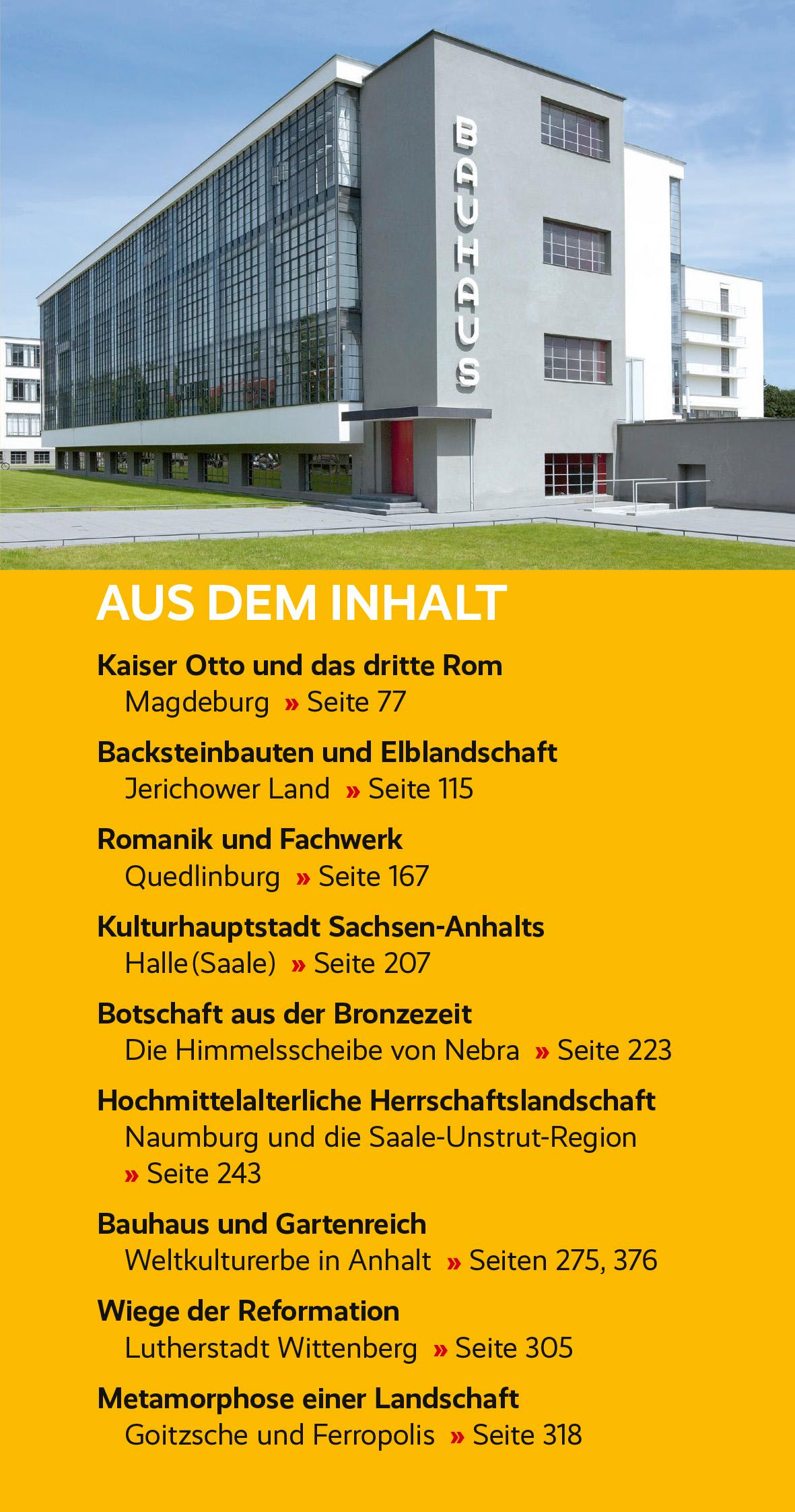 Beispielinhalt (Bild) TRESCHER Reiseführer Sachsen-Anhalt