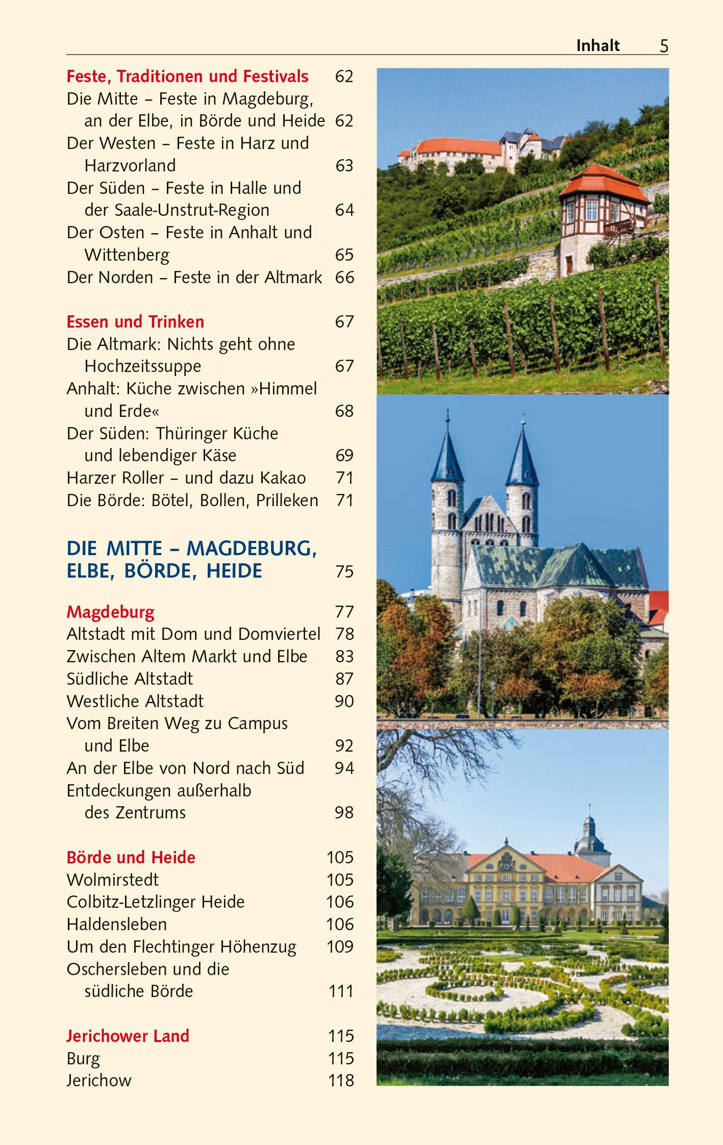 Beispielinhalt (Bild) TRESCHER Reiseführer Sachsen-Anhalt