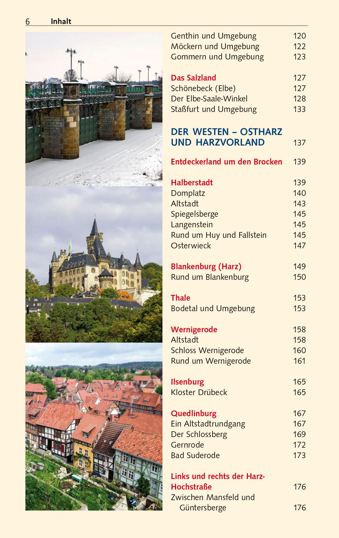 Beispielinhalt (Bild) TRESCHER Reiseführer Sachsen-Anhalt