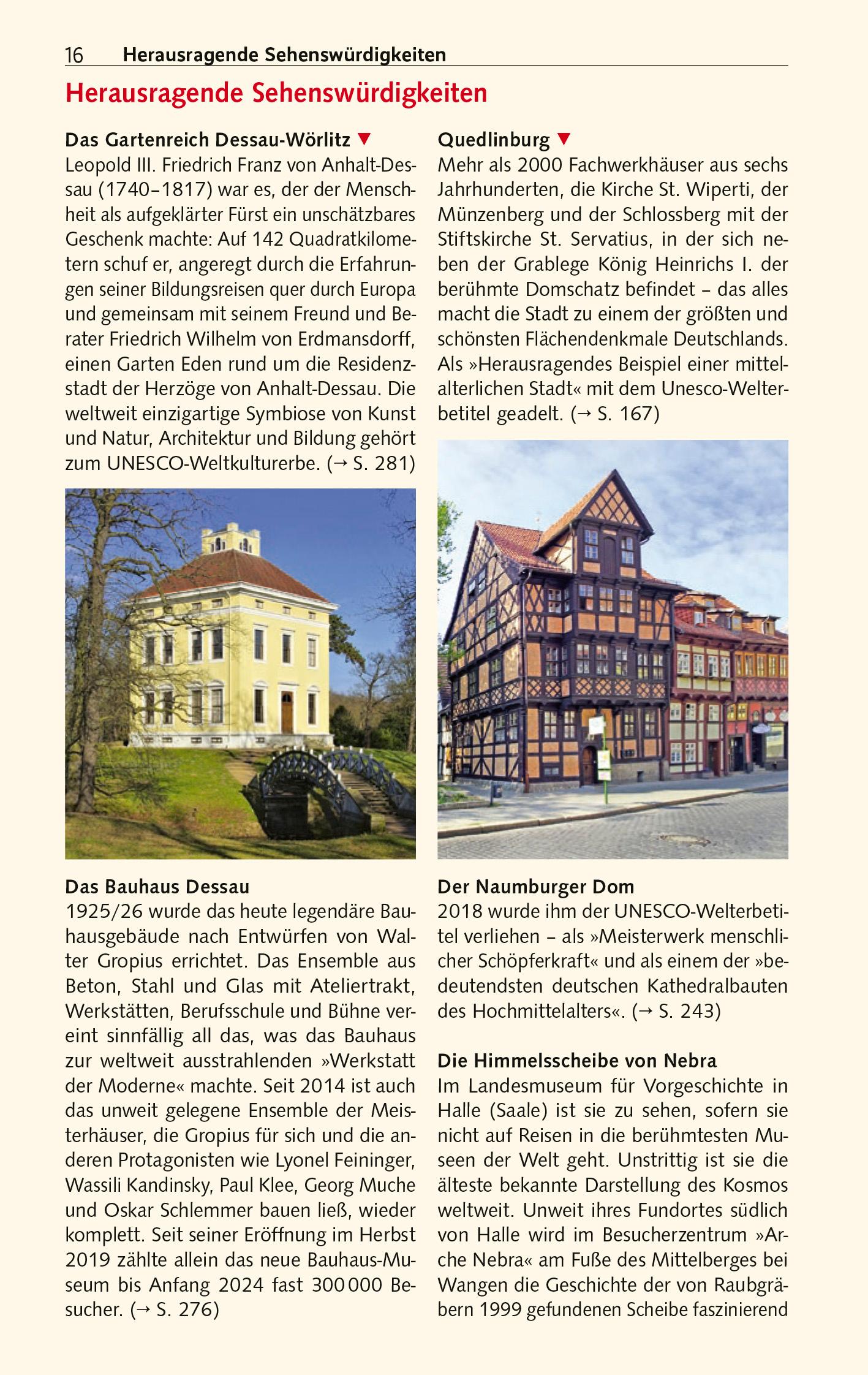 Beispielinhalt (Bild) TRESCHER Reiseführer Sachsen-Anhalt