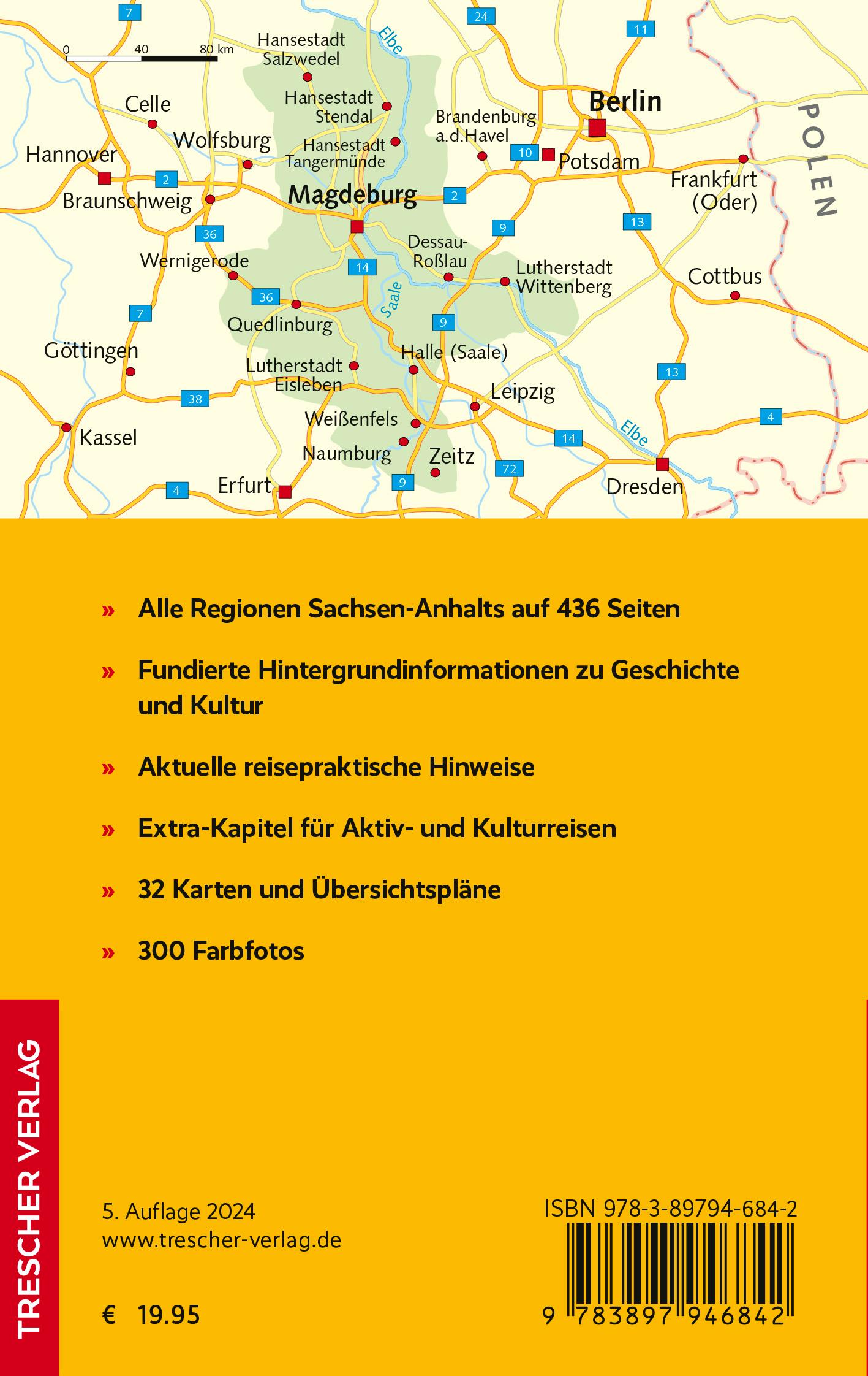 Rückseitencover TRESCHER Reiseführer Sachsen-Anhalt