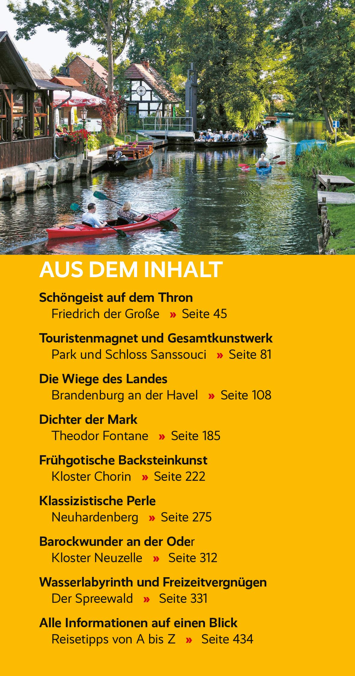 Beispielinhalt (Bild) TRESCHER Reiseführer Brandenburg