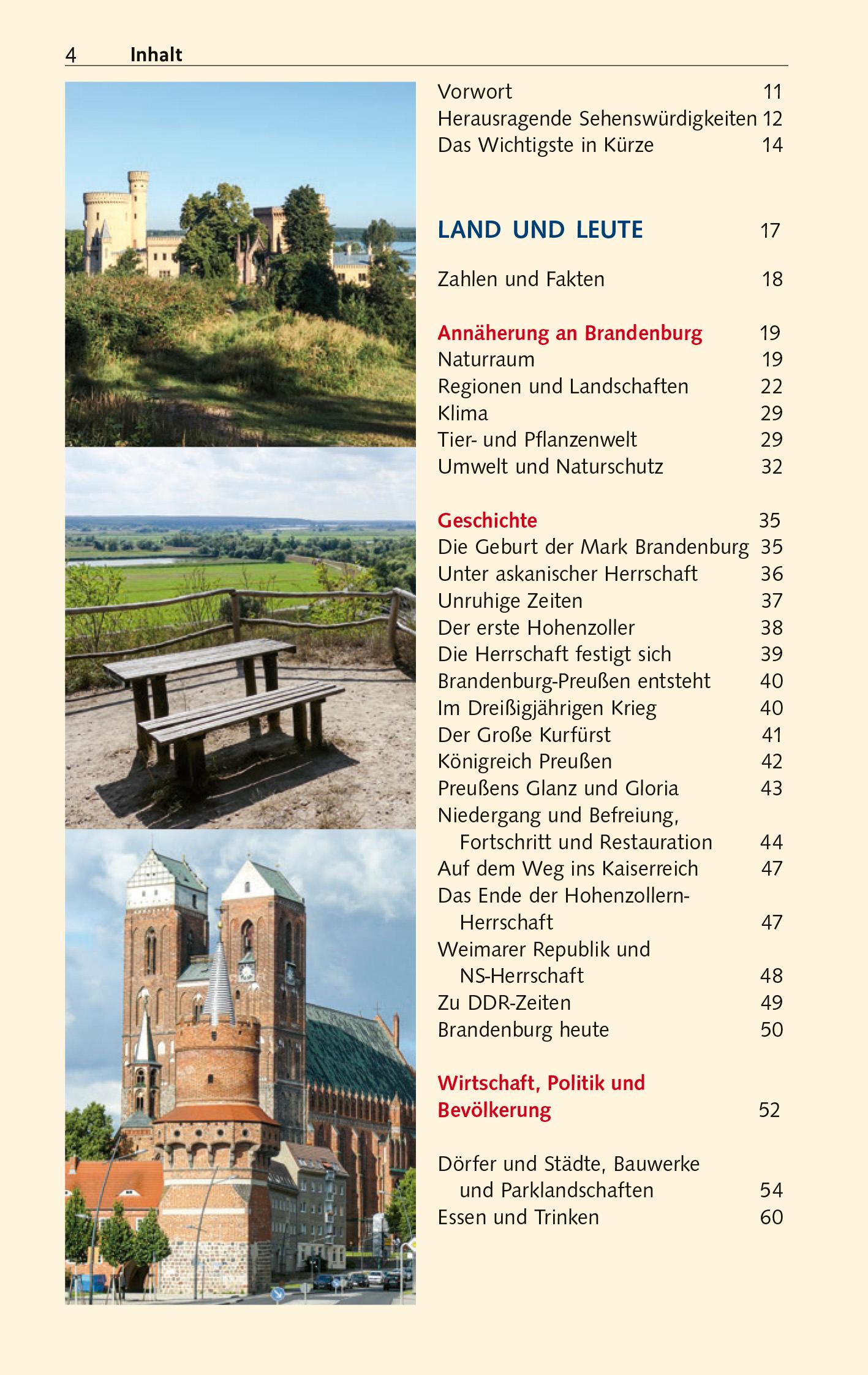Beispielinhalt (Bild) TRESCHER Reiseführer Brandenburg