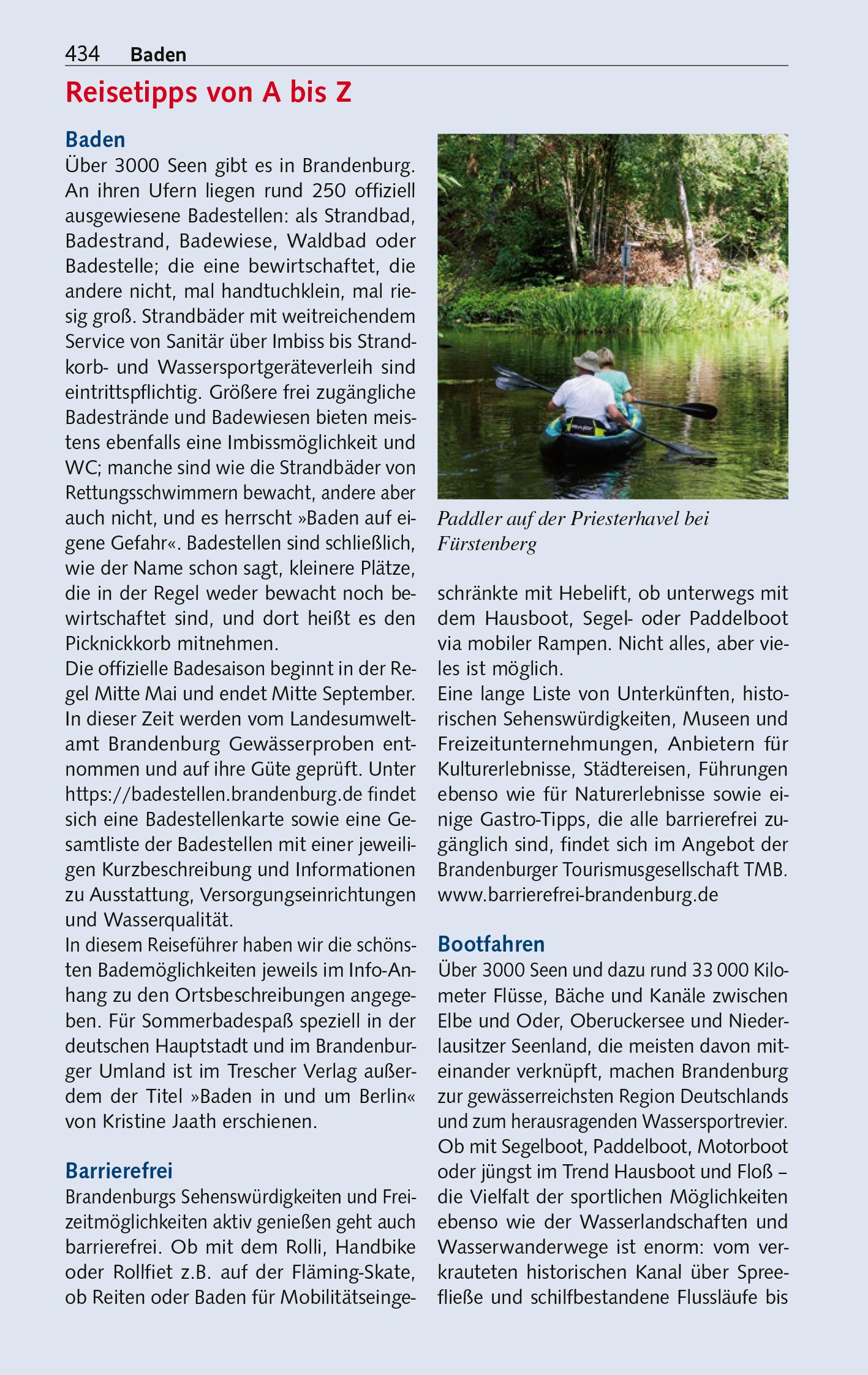 Beispielinhalt (Bild) TRESCHER Reiseführer Brandenburg