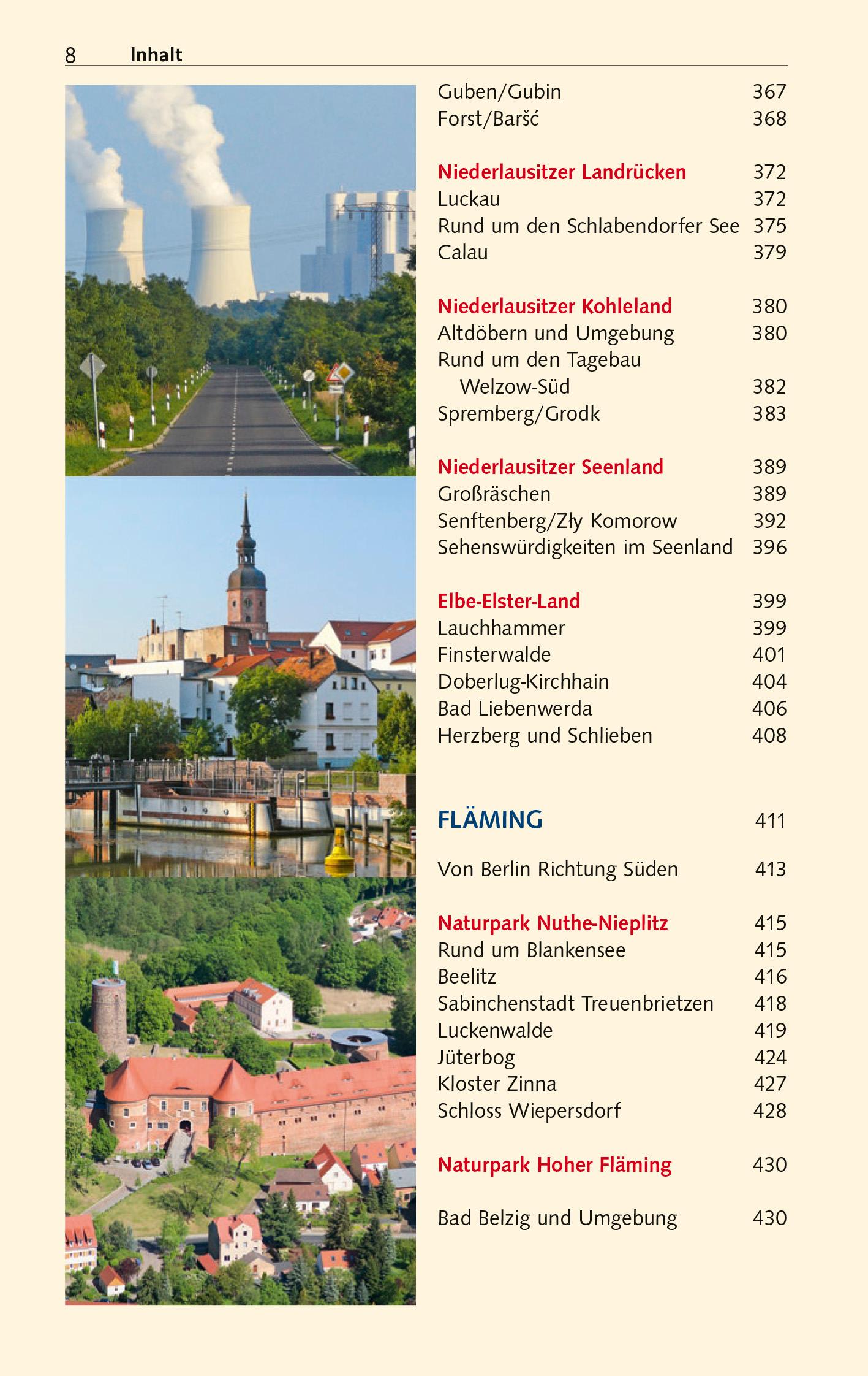 Beispielinhalt (Bild) TRESCHER Reiseführer Brandenburg