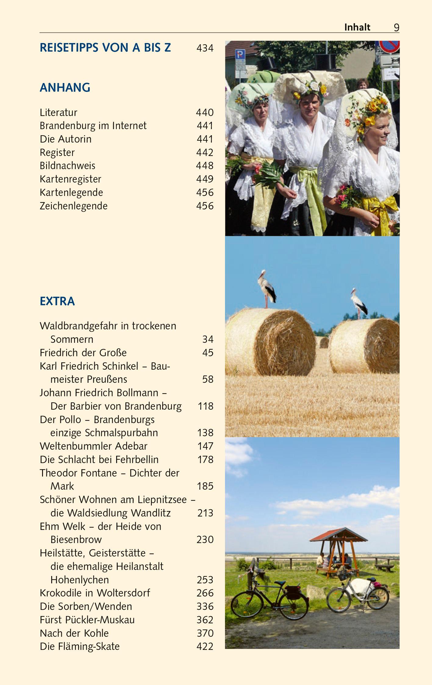 Beispielinhalt (Bild) TRESCHER Reiseführer Brandenburg