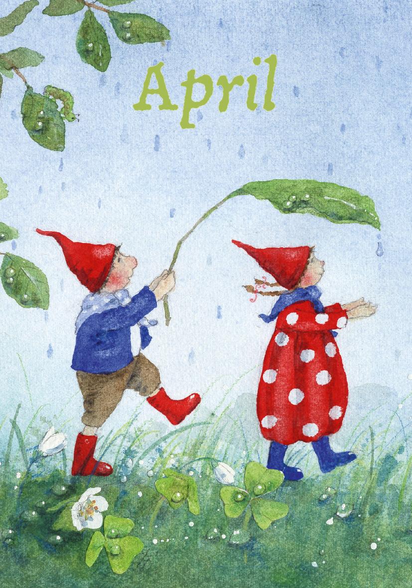 Beispielinhalt (Bild) Postkartenbuch 'Mit Pippa und Pelle durch das Jahr'