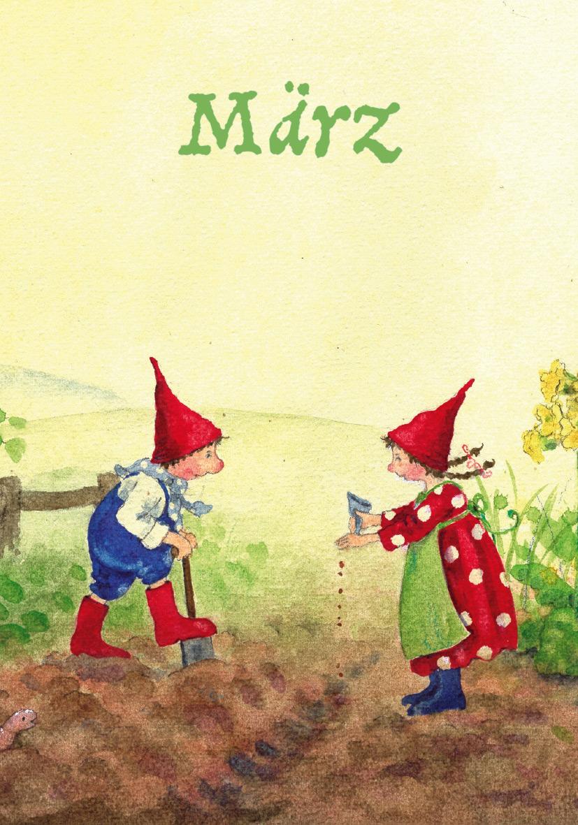 Beispielinhalt (Bild) Postkartenbuch 'Mit Pippa und Pelle durch das Jahr'