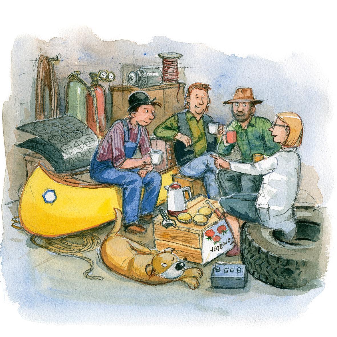 Beispielinhalt (Bild) Willy Werkel und der Zeppelin Brummelhummel