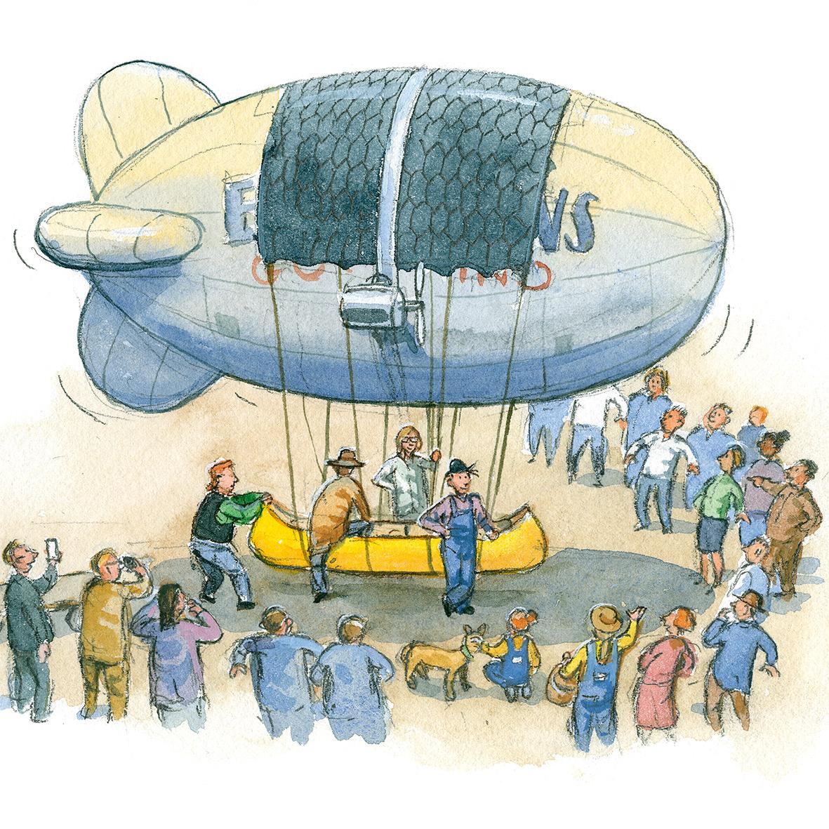 Beispielinhalt (Bild) Willy Werkel und der Zeppelin Brummelhummel