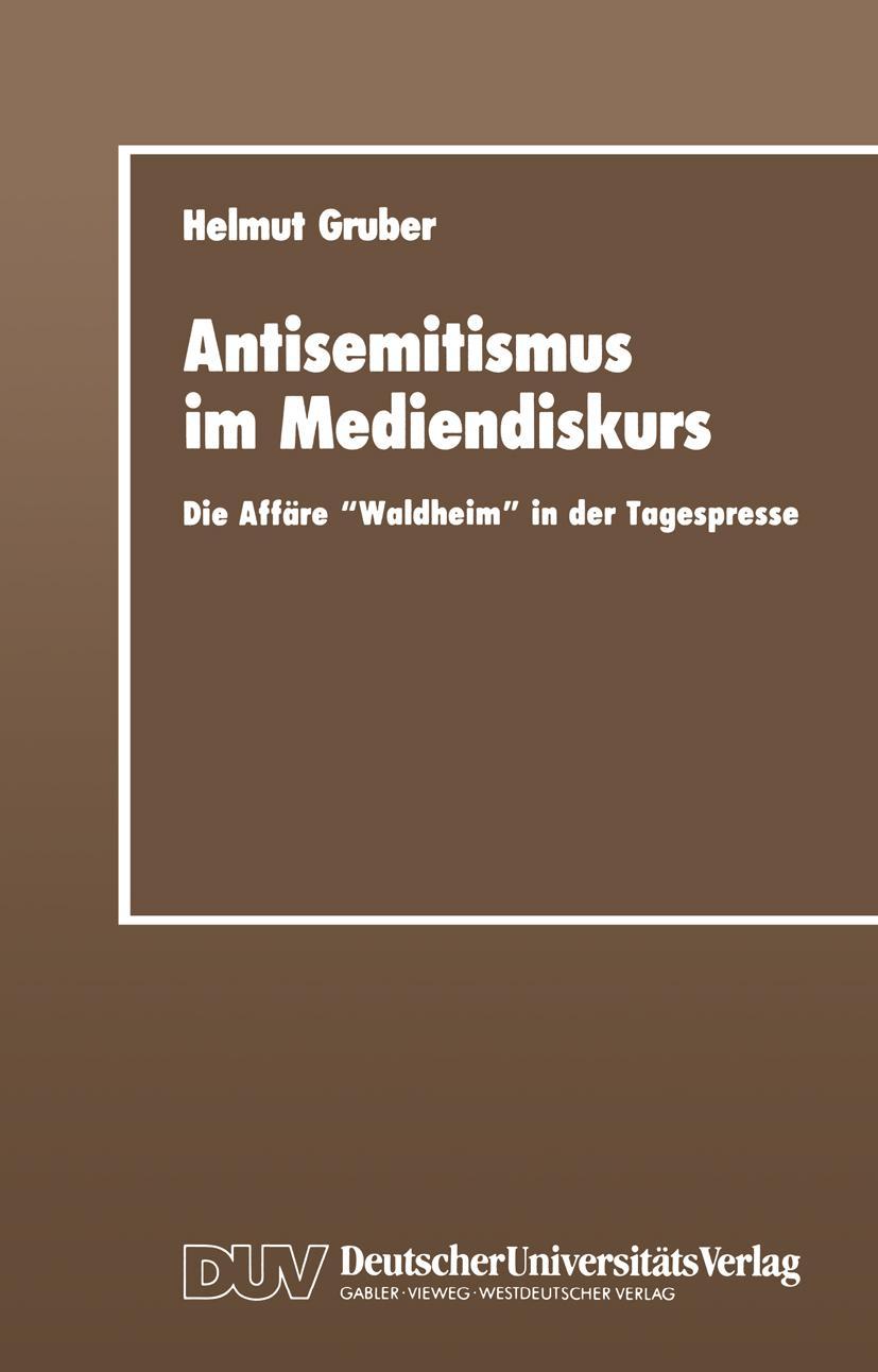 Vorderes Coverbild Antisemitismus im Mediendiskurs
