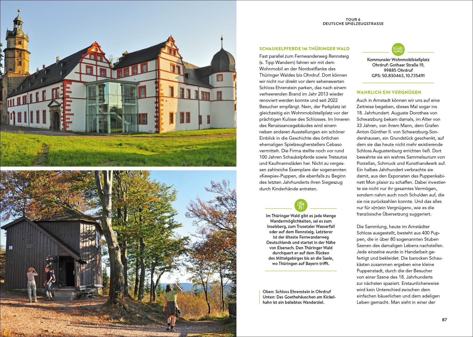 Beispielinhalt (Bild) Camperglück Deutschlands Ferienstraßen Die schönsten Traumrouten von der Alpenstraße bis zur Vulkanstraße