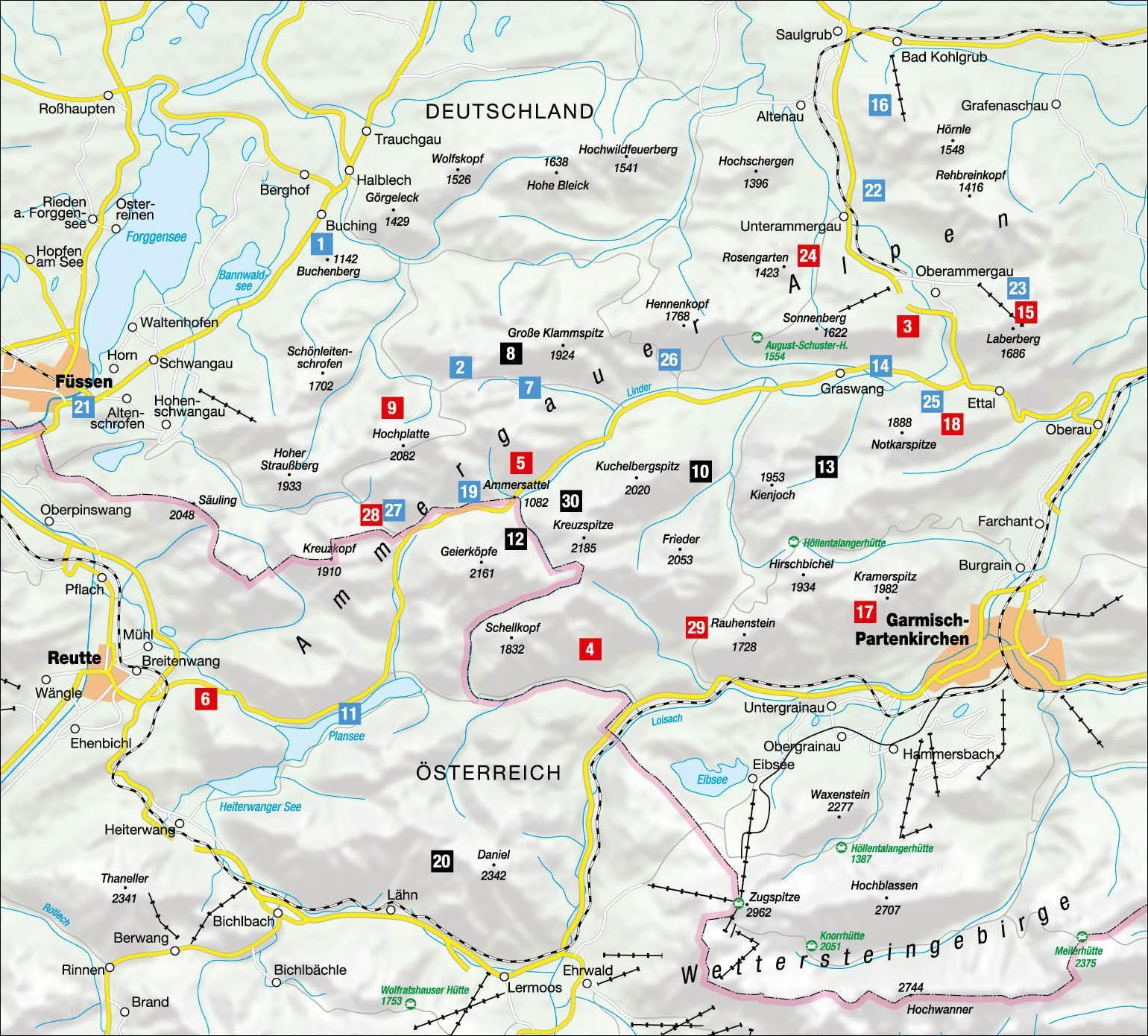 Beispielinhalt (Bild) Wanderungen für jede Jahreszeit Ammergauer Alpen