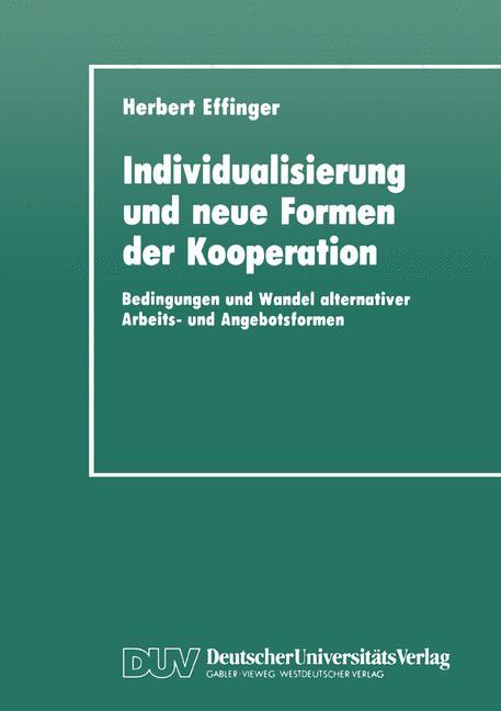 Vorderes Coverbild Individualisierung und neue Formen der Kooperation