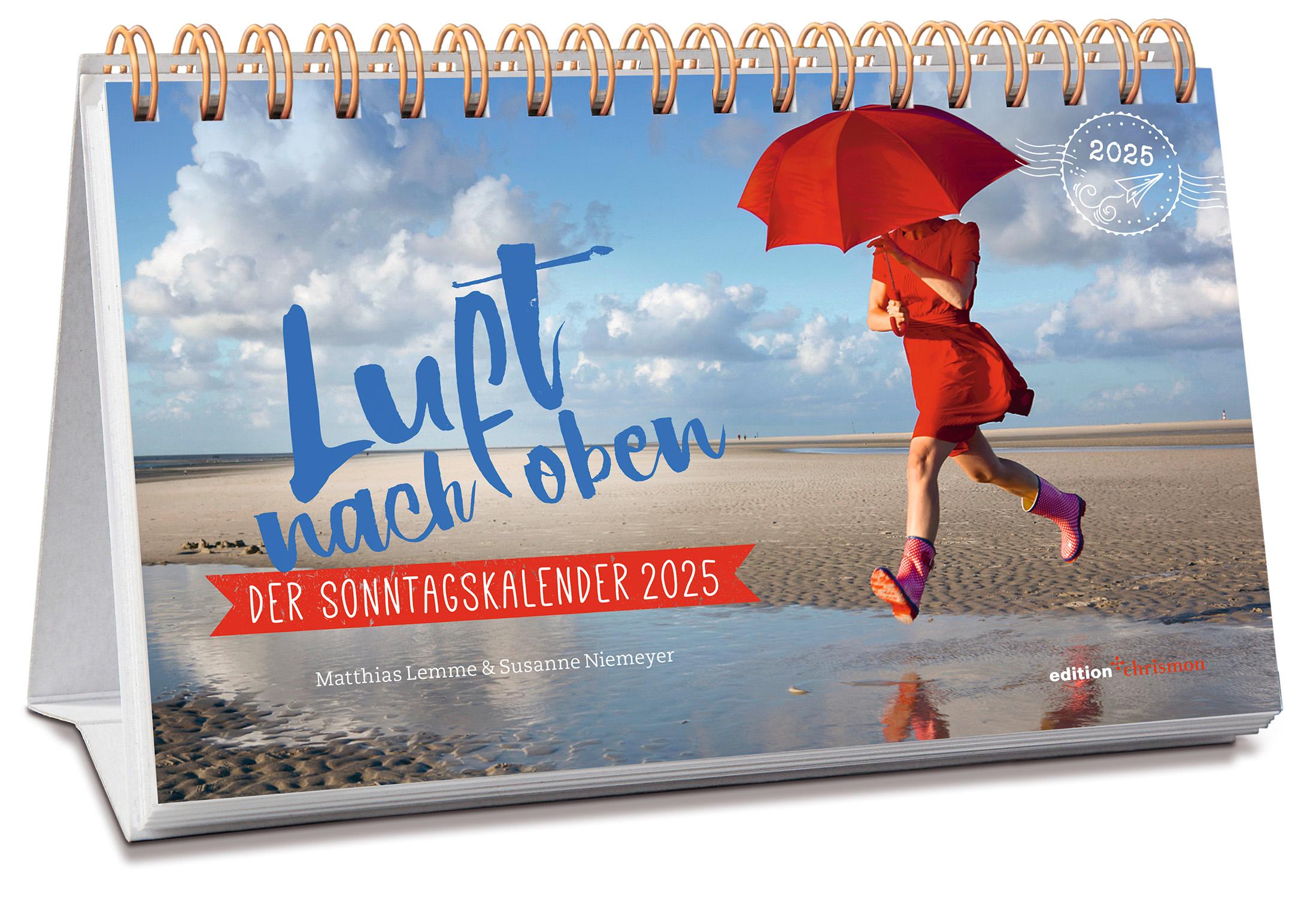 Vorderes Coverbild Luft nach oben 2025. Der Sonntagskalender