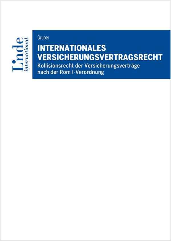 Vorderes Coverbild Internationales Versicherungsvertragsrecht