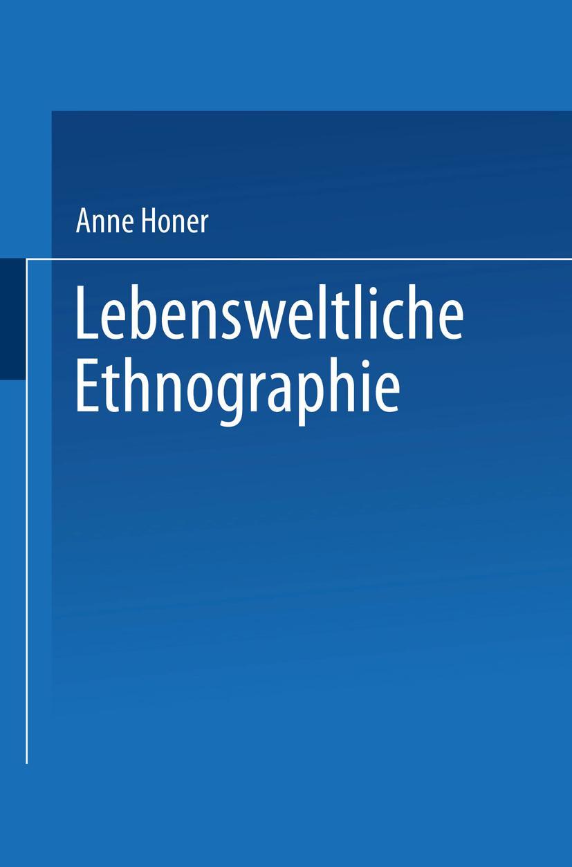 Vorderes Coverbild Lebensweltliche Ethnographie